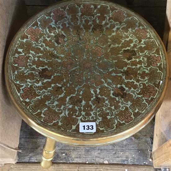 Pair of Indian brass stools